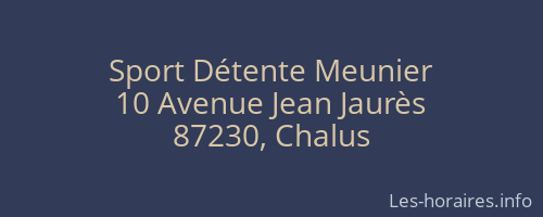 Sport Détente Meunier