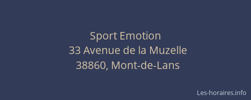 Sport Emotion