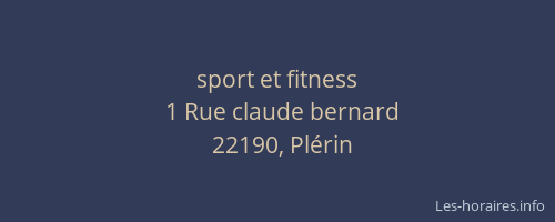 sport et fitness