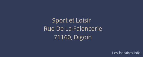 Sport et Loisir