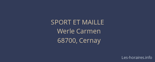 SPORT ET MAILLE