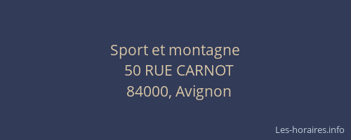 Sport et montagne