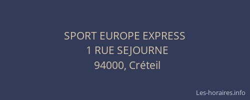 SPORT EUROPE EXPRESS