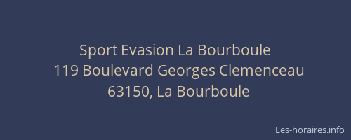 Sport Evasion La Bourboule