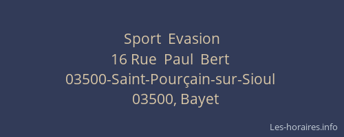 Sport  Evasion