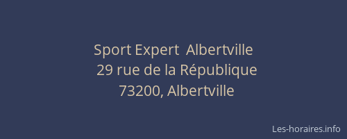 Sport Expert  Albertville