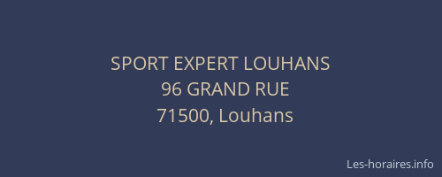 SPORT EXPERT LOUHANS