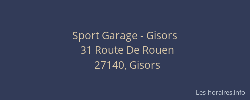 Sport Garage - Gisors