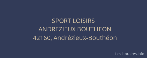 SPORT LOISIRS