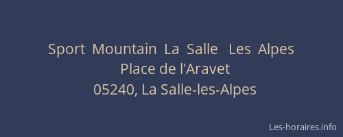 Sport  Mountain  La  Salle   Les  Alpes