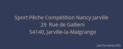 Sport Pêche Compétition Nancy Jarville