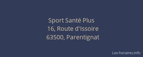 Sport Sant&eacute; Plus