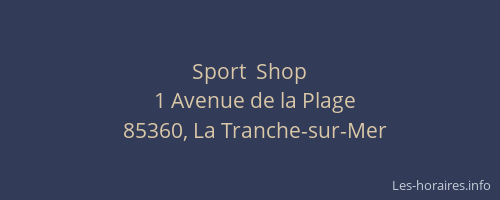 Sport  Shop
