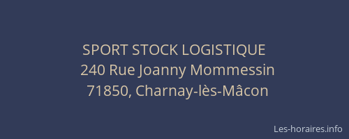 SPORT STOCK LOGISTIQUE