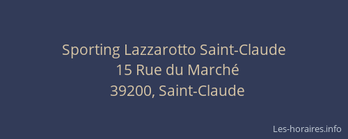 Sporting Lazzarotto Saint-Claude