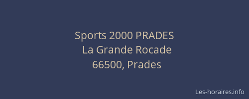 Sports 2000 PRADES