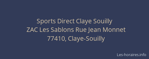 Sports Direct Claye Souilly