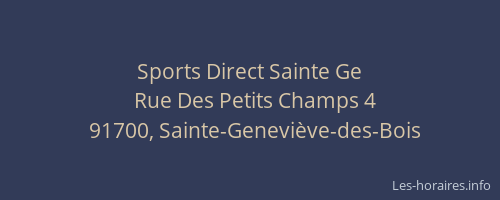 Sports Direct Sainte Ge