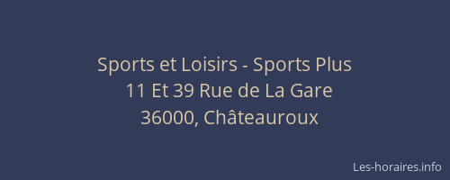 Sports et Loisirs - Sports Plus