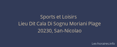 Sports et Loisirs