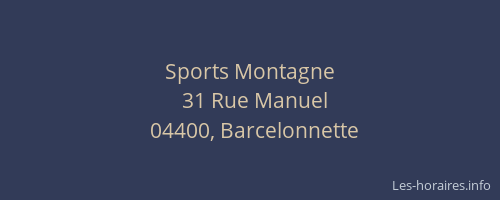 Sports Montagne