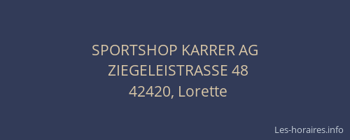 SPORTSHOP KARRER AG