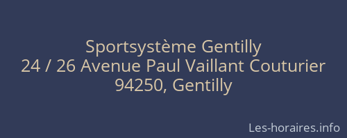 Sportsystème Gentilly
