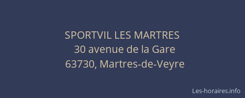 SPORTVIL LES MARTRES