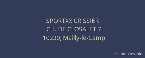 SPORTXX CRISSIER