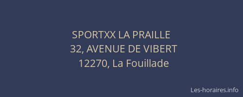 SPORTXX LA PRAILLE