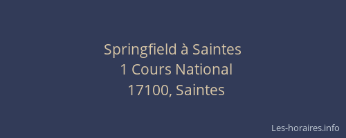 Springfield à Saintes