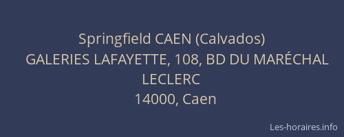 Springfield CAEN (Calvados)