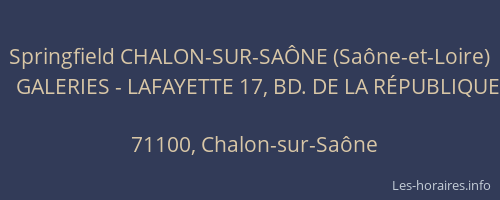 Springfield CHALON-SUR-SAÔNE (Saône-et-Loire)