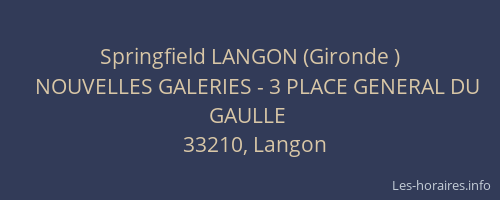 Springfield LANGON (Gironde )