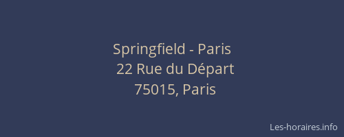 Springfield - Paris