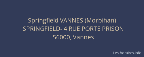 Springfield VANNES (Morbihan)