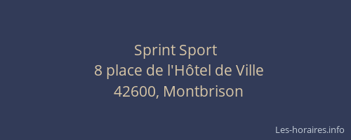 Sprint Sport