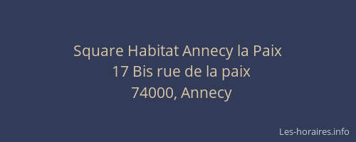 Square Habitat Annecy la Paix