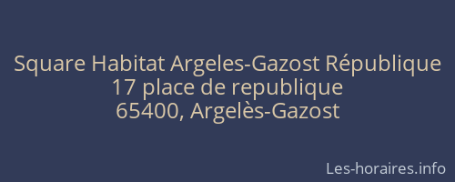 Square Habitat Argeles-Gazost République