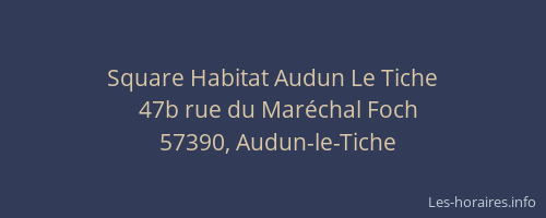 Square Habitat Audun Le Tiche