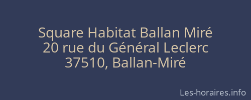 Square Habitat Ballan Miré