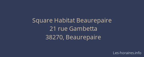 Square Habitat Beaurepaire