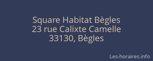 Square Habitat Bègles