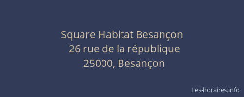 Square Habitat Besançon