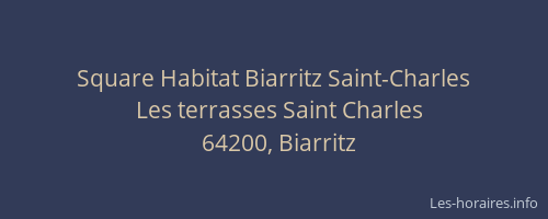 Square Habitat Biarritz Saint-Charles