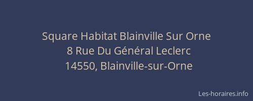 Square Habitat Blainville Sur Orne