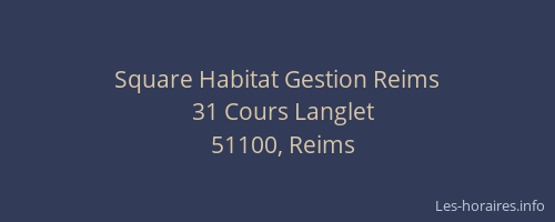 Square Habitat Gestion Reims