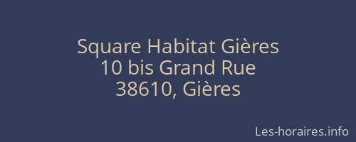 Square Habitat Gières