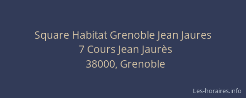 Square Habitat Grenoble Jean Jaures