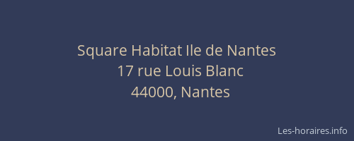 Square Habitat Ile de Nantes